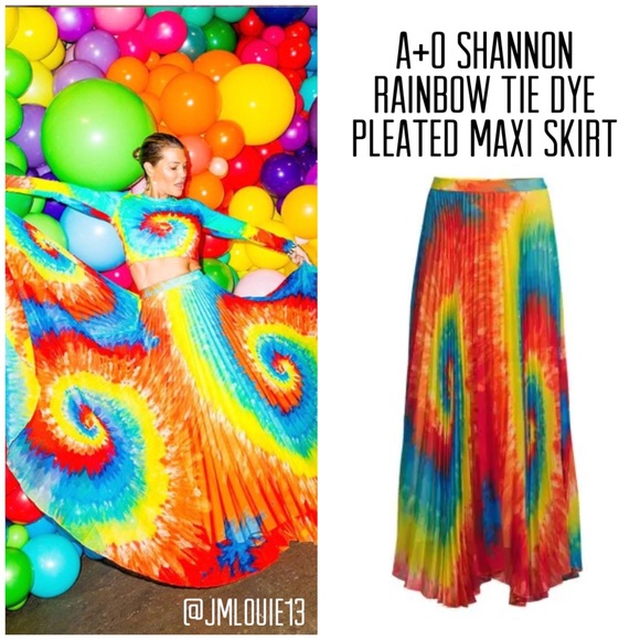 Alice + Olivia Dresses & Skirts - Alice + Olivia Shannon Rainbow Tie Dye Maxi Skirt
